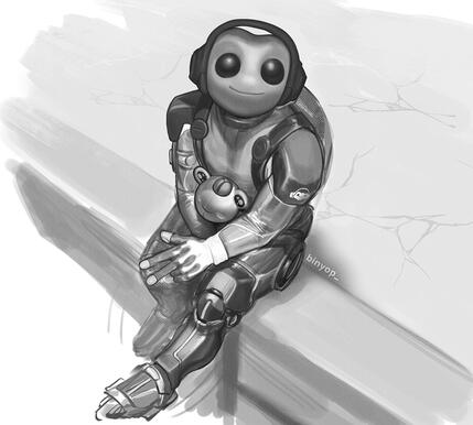 Full Body Monochrome Render